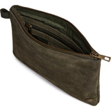 DEPECHE Bilbao suede clutch bag Clutch 049 Army Green