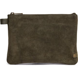 DEPECHE Bilbao suede clutch bag Clutch 049 Army Green