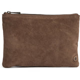 DEPECHE Bilbao suede clutch bag Clutch 342 Dark Mud