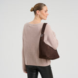 DEPECHE Bilbao suede shoulder bag Shoulderbag / Handbag 008 Chocolate