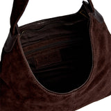 DEPECHE Bilbao suede shoulder bag Shoulderbag / Handbag 008 Chocolate