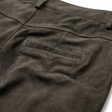 Depeche leather wear Boa HW Boot Cut Suede Pants Pants 335 Dark Khaki