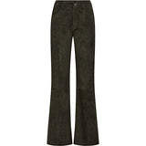 Depeche leather wear Boa HW Boot Cut Suede Pants Pants 335 Dark Khaki