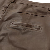 Depeche leather wear Boa HW Straight Leather Pants Pants 020 Taupe
