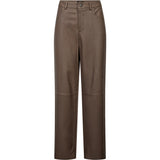 Depeche leather wear Boa HW Straight Leather Pants Pants 020 Taupe