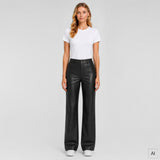 Depeche leather wear Boa HW Straight Leather Pants Pants 099 Black
