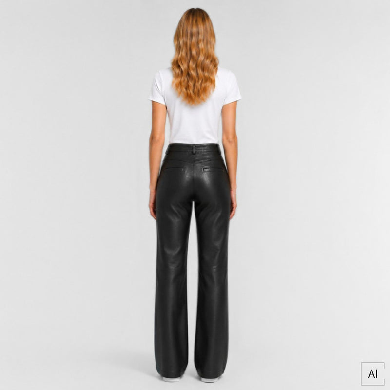 Boa HW Straight Leather Pants / 51158 - Black – DEPECHE