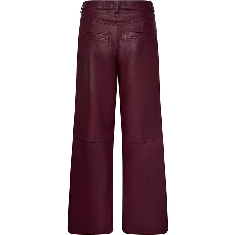 Depeche leather wear Boa leather pants - Wide leg (HW) Pants 279 Burgundy