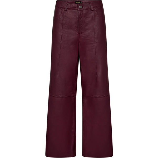Depeche leather wear Boa leather pants - Wide leg (HW) Pants 279 Burgundy