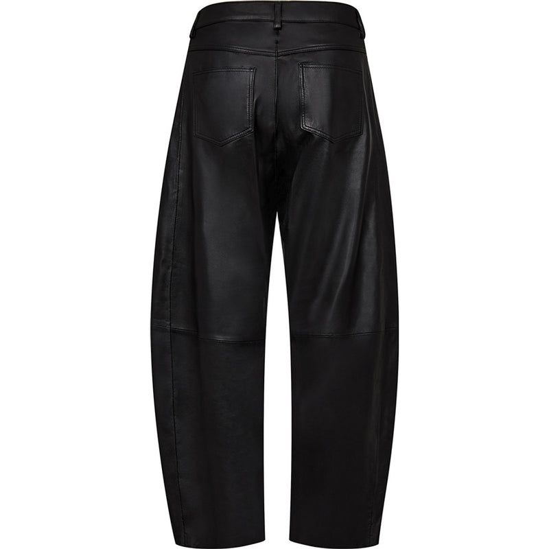 Depeche leather wear Boel barrel trousers in lamb leather Pants 099 Black (Nero)