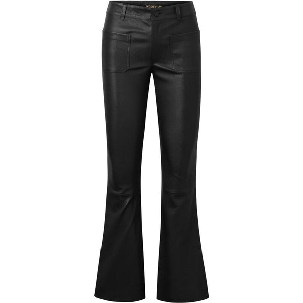 Depeche leather wear Flare RW Cleo leather pants in soft quality Pants 099 Black (Nero)