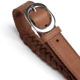DEPECHE Braided belt Belt 014 Cognac