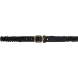DEPECHE Braided belt Belt 154 Black/Brass