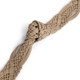 DEPECHE Braided leather belt with metal details Belts 202 Vanilla