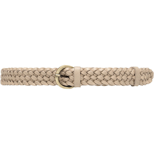 Braided narrow belt in soft leather 15242 Sand – DEPECHE