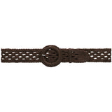 DEPECHE Braided waist belt in nice leather quality Belts 015 Brown