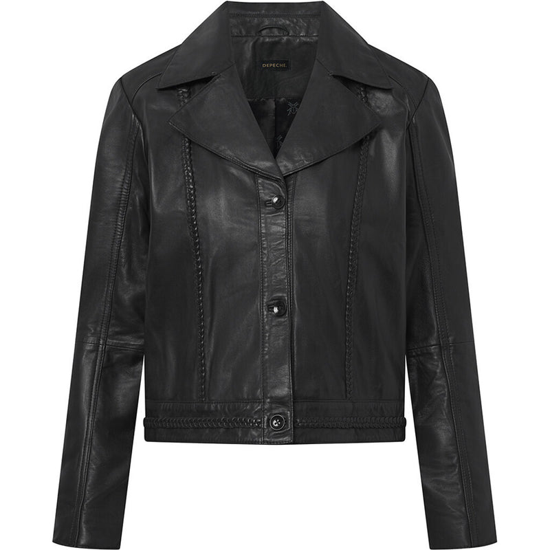 Depeche leather wear Brenda leather jacket Jackets 099 Black (Nero)