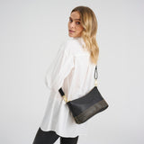 DEPECHE Bucharest sheep leather shoulder bag Shoulderbag / Handbag 099 Black