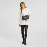 DEPECHE Bucharest sheep leather shoulder bag Shoulderbag / Handbag 099 Black