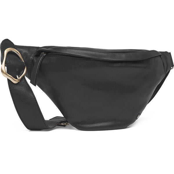 DEPECHE Bumbag decorated with golden buckle Bumbag 099 Black (Nero)