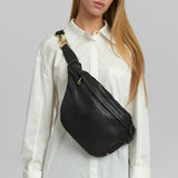 DEPECHE Bumbag in a buttery soft leather quality Bumbag 099 Black