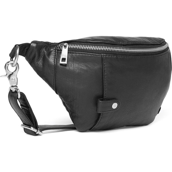 DEPECHE Bumbag in soft leather quality Bumbag 099 Black (Nero)