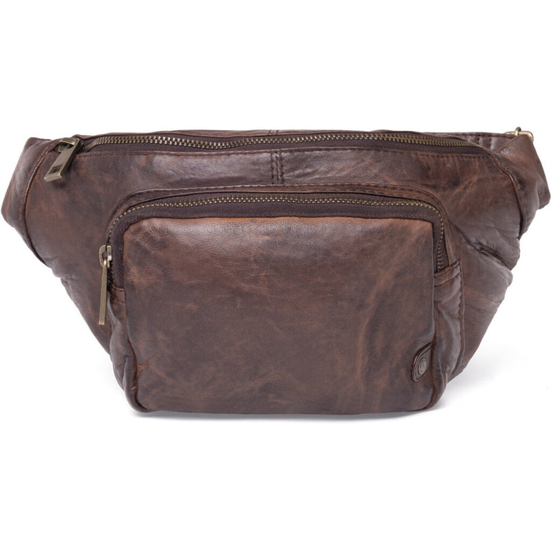 DEPECHE Bumbag in vintage look with front pocket Bumbag 068 Winter brown