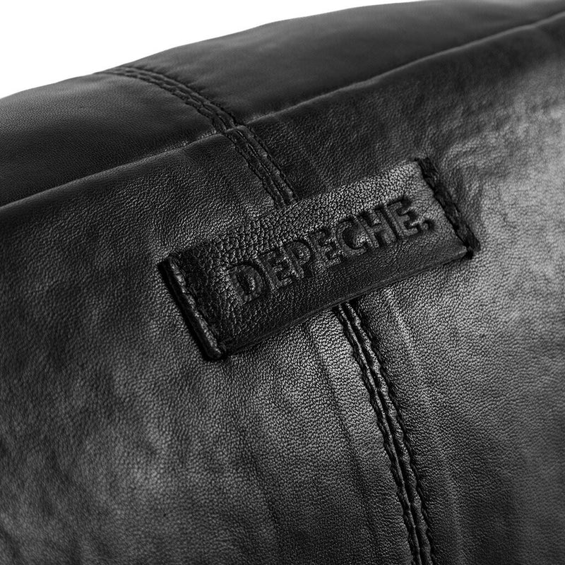 DEPECHE Bumbag in vintage look with front pocket Bumbag 226 Black / Black