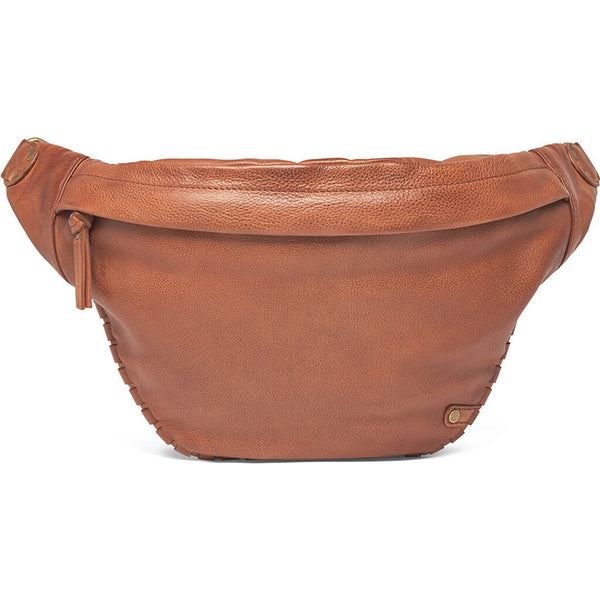 DEPECHE Bumbag with delicate edge stitching Bumbag 014 Cognac