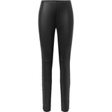 Depeche leather wear Caisey leather leggings with rivets Pants 099 Black (Nero)