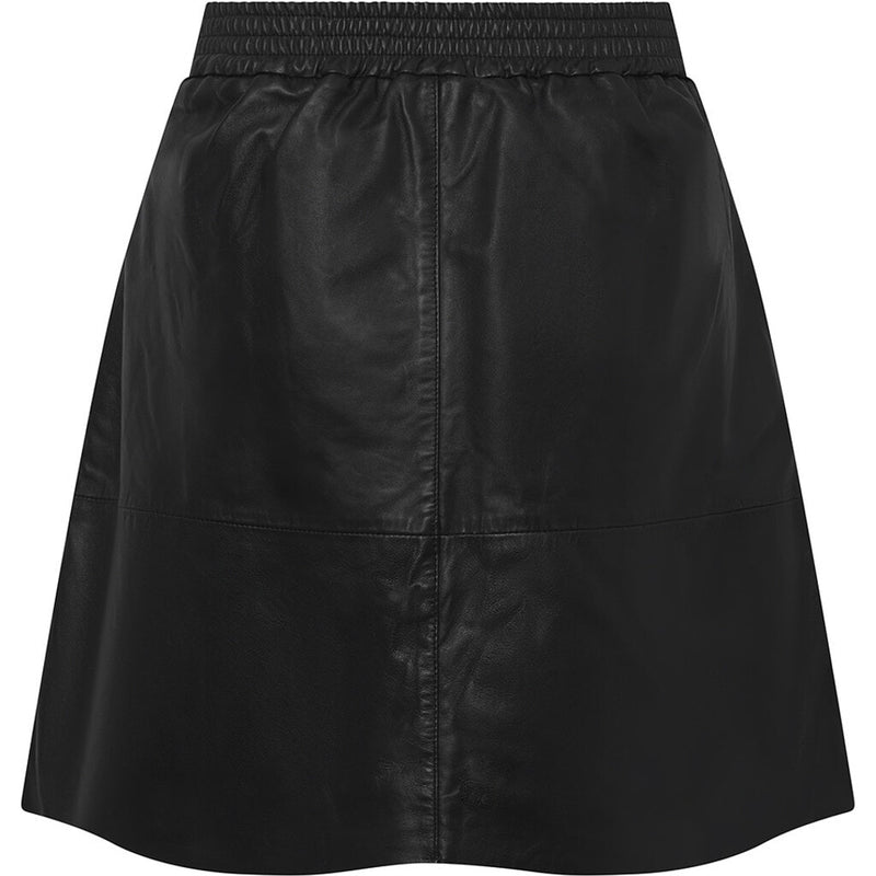 Depeche leather wear Camilla short leather skirt Skirts 099 Black (Nero)