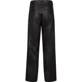Depeche leather wear Cat leather pants with gold studs Pants 099 Black (Nero)