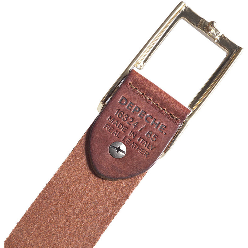 DEPECHE Classic belt Belts 040 Dark cognac