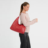 DEPECHE Classic calf leather shoulder bag Shoulderbag / Handbag 043 Red