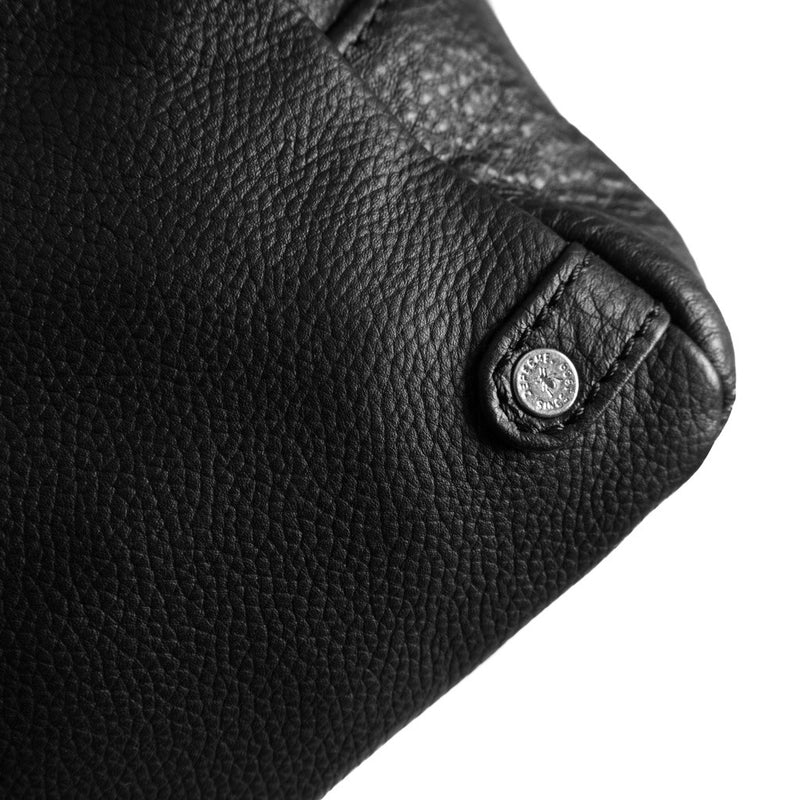 DEPECHE Classic cosmetic bag in soft leater Accessories 099 Black (Nero)