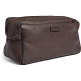 DEPECHE Classic cosmetic bag in soft leater Accessories 106 Coffee