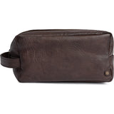 DEPECHE Classic cosmetic bag in soft leater Accessories 106 Coffee