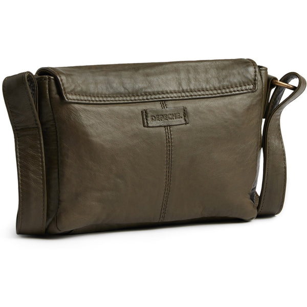 DEPECHE Classic crossover bag in soft and delicious leather quality Cross over 049 Army Green
