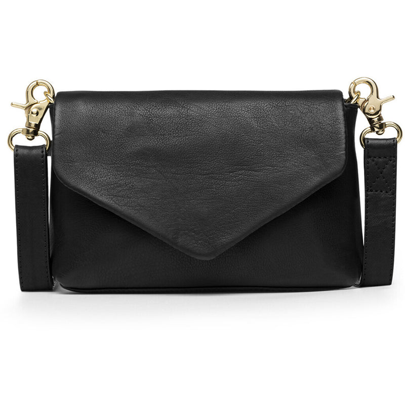 DEPECHE Classic crossover bag in soft leather quality Cross over 099 Black (Nero)