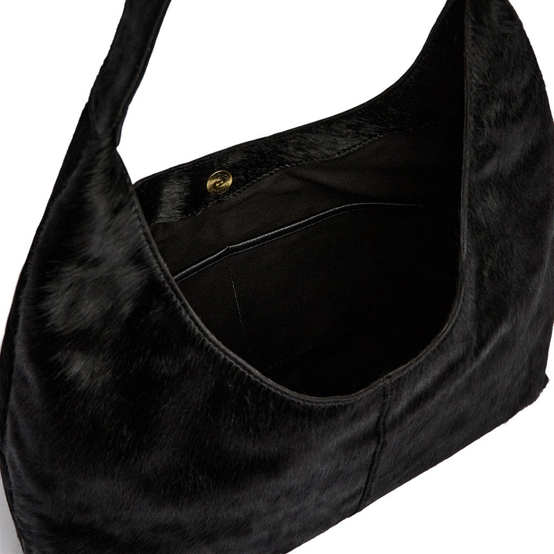 DEPECHE Classic hair-on shopper Shopper 095 Jet Black