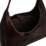 DEPECHE Classic hair-on shopper Shopper 161 Dark brown