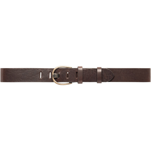 DEPECHE Classic jeans belt in delicious leather quality Belts 161 Dark brown