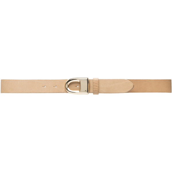 DEPECHE Classic jeans belt in delicious leather quality Belts 168 Latte