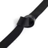 DEPECHE Classic leather belt with metal loop Belts 154 Black/Brass