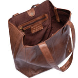DEPECHE Classic leather shopper bag in timeless design Shopper 133 Brandy