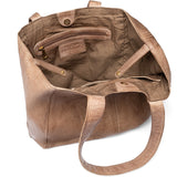 DEPECHE Classic leather shopper bag in timeless design Shopper 224 Taupe