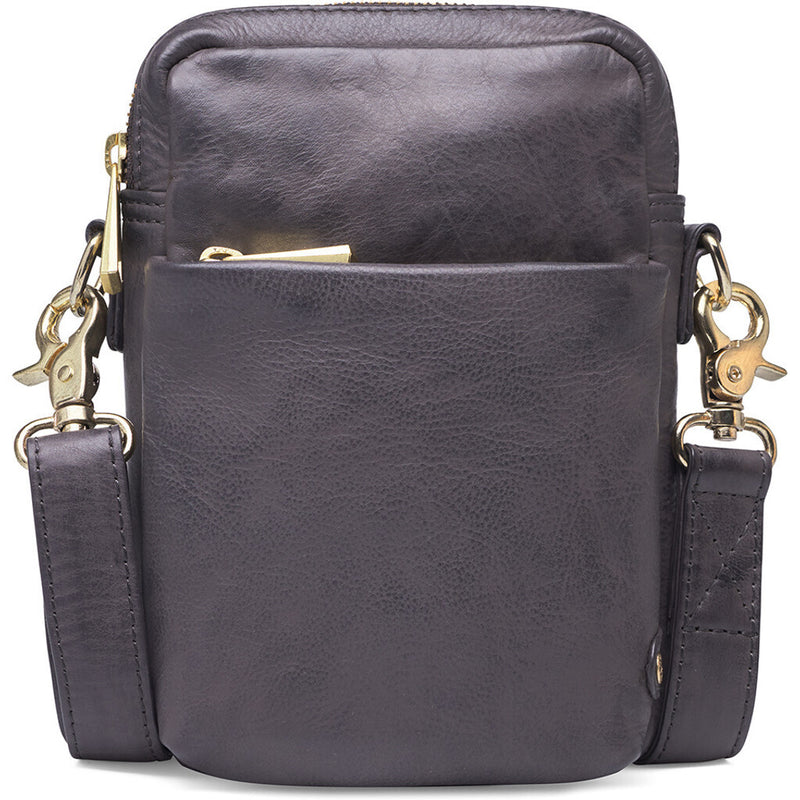 DEPECHE Classic mobile bag in soft leather quality Mobilebag 024 Antracit