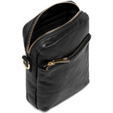 DEPECHE Classic mobile bag in soft leather quality Mobilebag 099 Black (Nero)