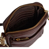 DEPECHE Classic mobile bag in soft leather quality Mobilebag 106 Coffee