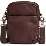 DEPECHE Classic mobile bag in soft leather quality Mobilebag 106 Coffee
